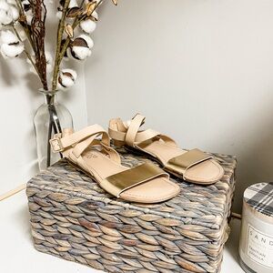 Franco Sarto Gino Pink Tan Strappy Chromatic Sandal Size 8